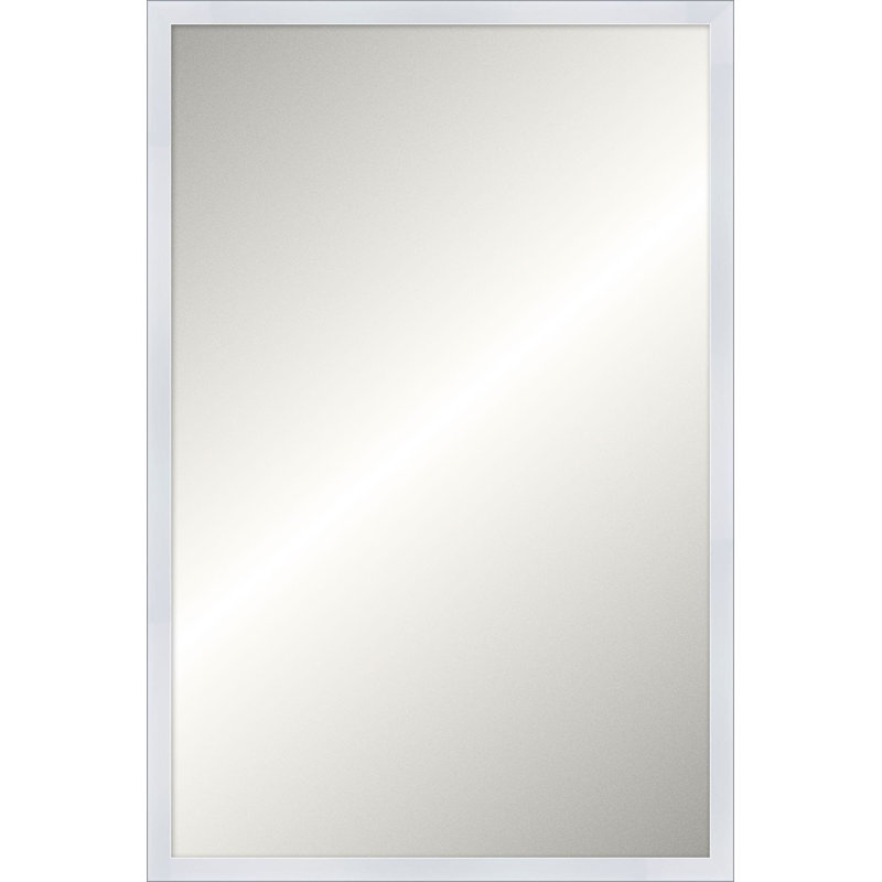 Miroir Davenport, Argent brillant, Rectangle, 35,75 po x 23,75 po