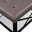 Table basse capitonnée en similicuir avec plateau inférieur en filet et pieds robustes en métal pour plus de durabilité et de style