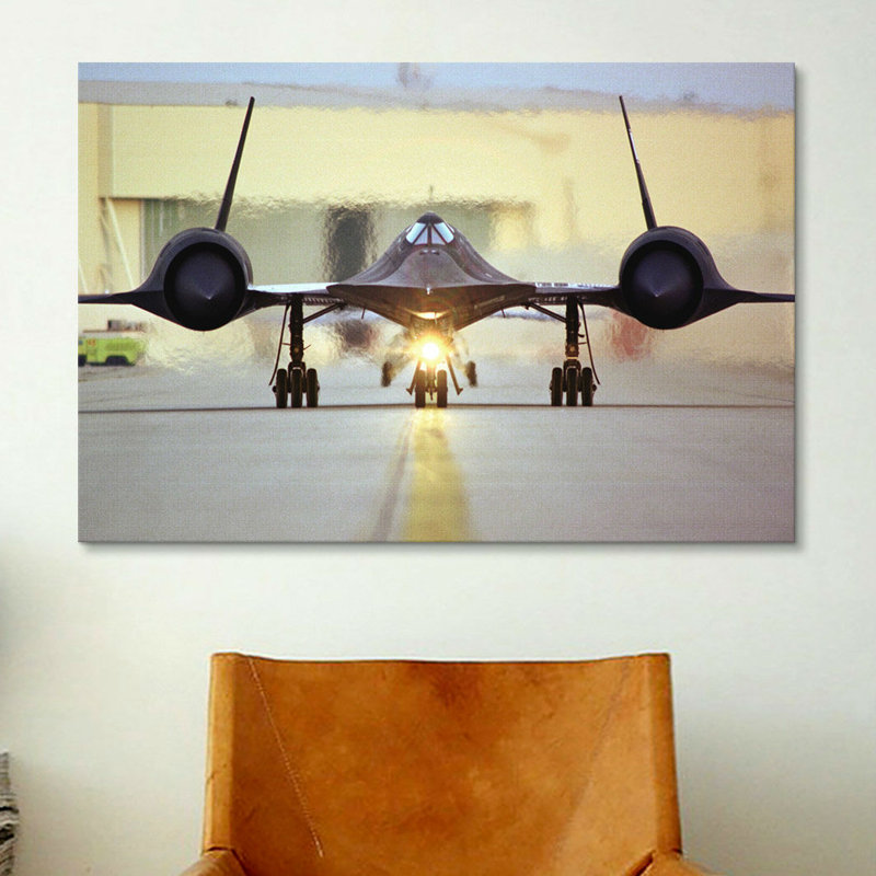 Astronomie et espace «Lockheed SR-71 Blackbird», reproduction de photo sur toile, H 12 po x l 18 po x P 1,5 po