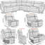 Foweler 5 Seater Reclining Sofa & Chaise-1500628774