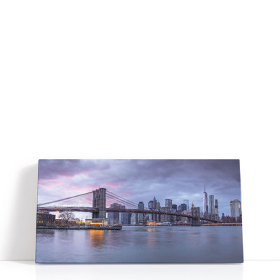 «Brooklyn Bridge over East River, New York», reproduction d'art sur toile
