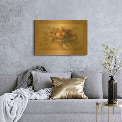 'Autumn Urn' By Danhui Nai Gold Metal Wall Art, 36" x 24"