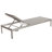 Aynura 6-Piece 76" Outdoor Reclining Chaise Lounge Set – 3 Aluminum Poolside Loungers with 3 Matching Side Tables, Quick-Dry Mesh & Hidden Wheels - Brush Grey-87505786-98111540