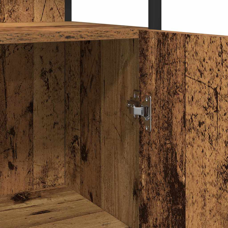 Bathroom Furniture Set With Door 3 Pcs 33 X 33 X 185.5 Cm, Brown