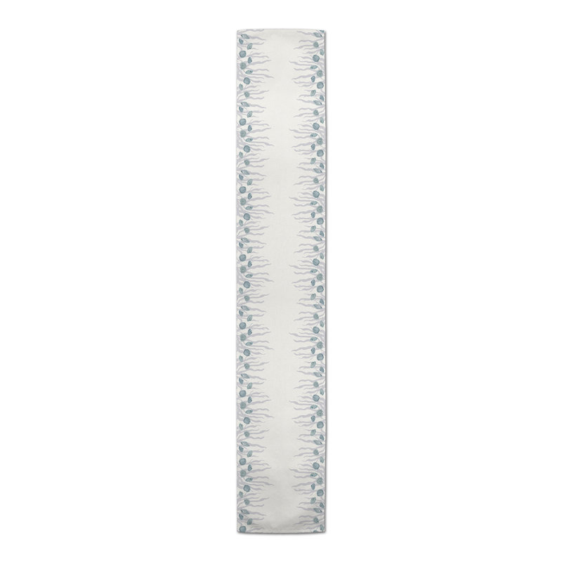 Ameia Rectangle Polyester Table Runner, 90" x 16", White