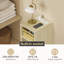 Nightstand With Charging Station For 2 Sockets And 2 USB Ports, Light Wood Side Table With 2 Open Compartments, Narrow Table For Living Room And Bedroom