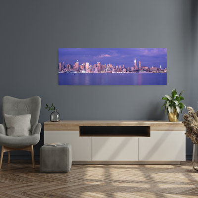 Hudson River, Nyc, New York, État de New York, États-Unis, art contemporain abstrait au coucher du soleil, art mural