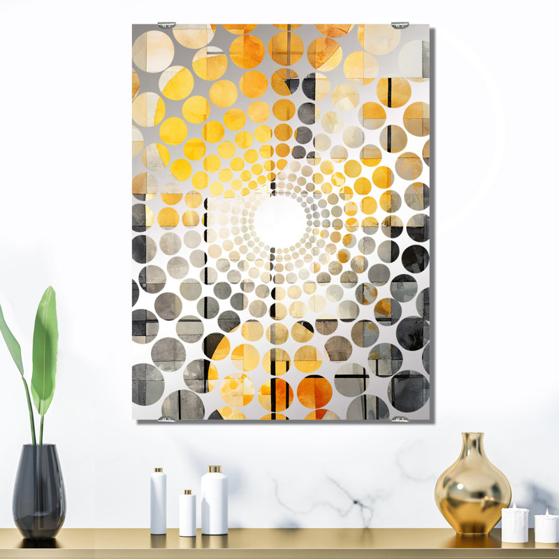 Feldmann - Miroirs muraux décoratifs à collage abstrait MIR136027, 32 po x 24 po