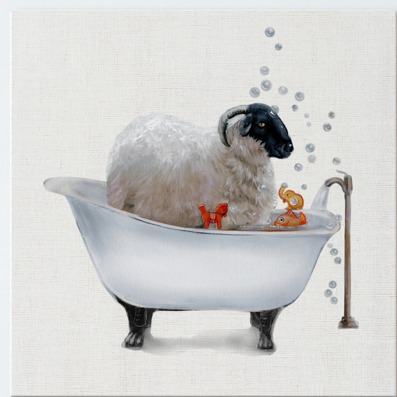 «Farm Tub Sheep», impression sur toile tendue, H 24 po x l 24 po x P 1 po