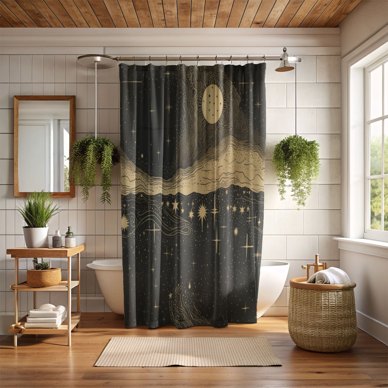 Rideau de douche Maurise, H 74 po x l 71 po