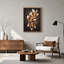Tableau sur toile à motif abstrait tourbillonnant or et bronze-1915205958