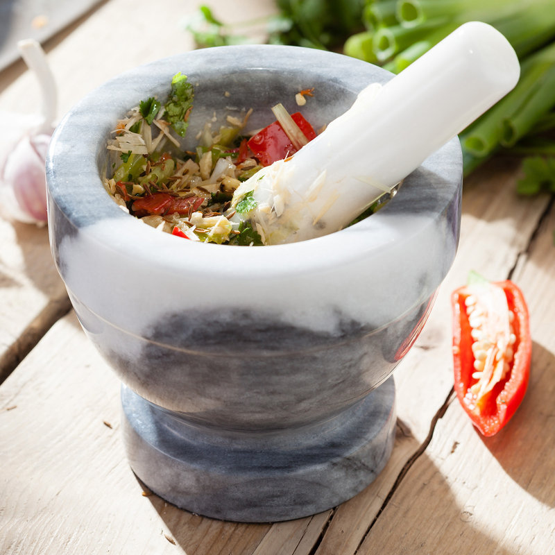 Judge, Marble - Pestle & Mortar, White, 15cm H x 13cm W x 13cm D