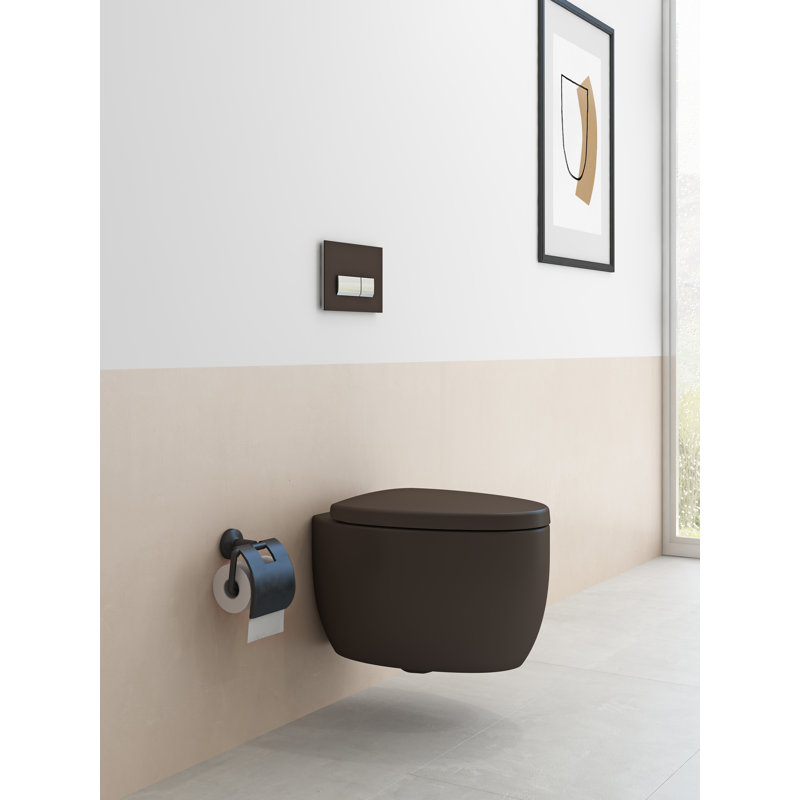 Etna Rimless Wall-Hung Toilet - 53cm, White