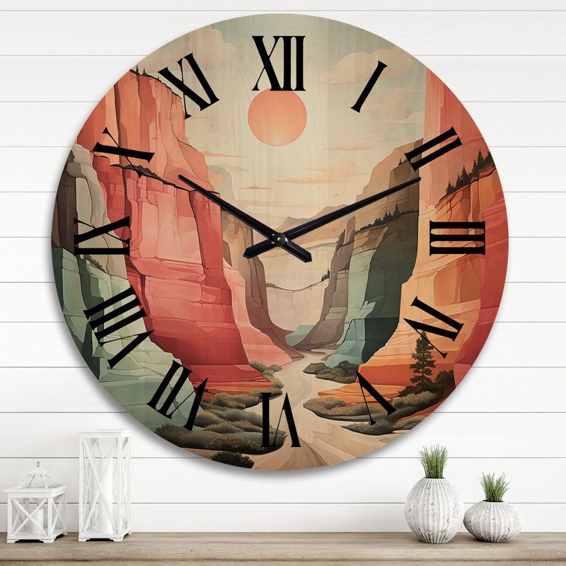 Très grande horloge murale Canyon, Très grand