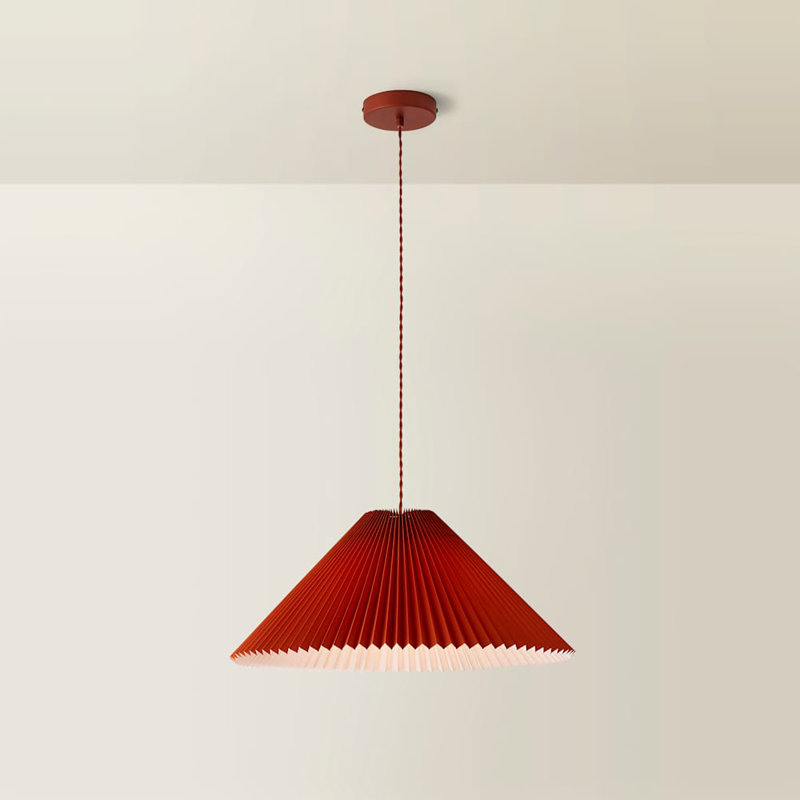 Kameron 1 - Light Painted Shaded Pendant, Orange, No