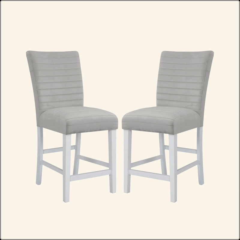 Ensemble de 2 chaises rembourrées en velours