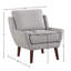 Modern Accent Chair in Vibrant Chenille, Mid-Century Style with Reversible Cushions & Solid Wood Legs, 300 LB Capacity-1360283666
