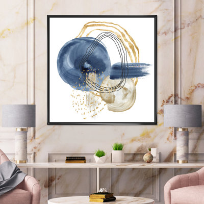 " Abstract Dark Blue Gold And Black Underwater Life "