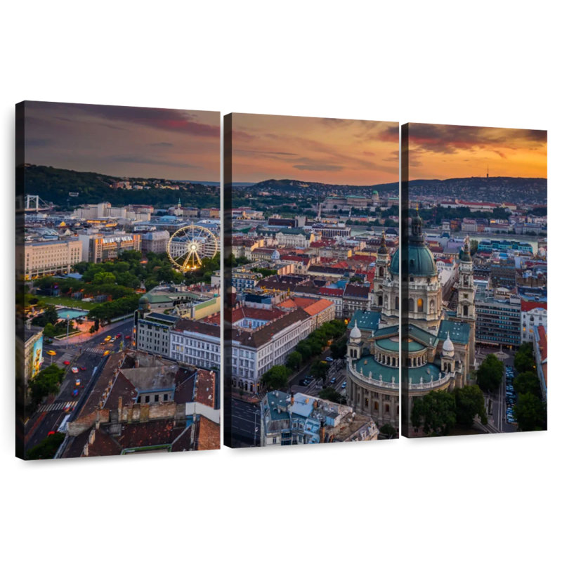 Budapest Sundown, 24" H x 38" W