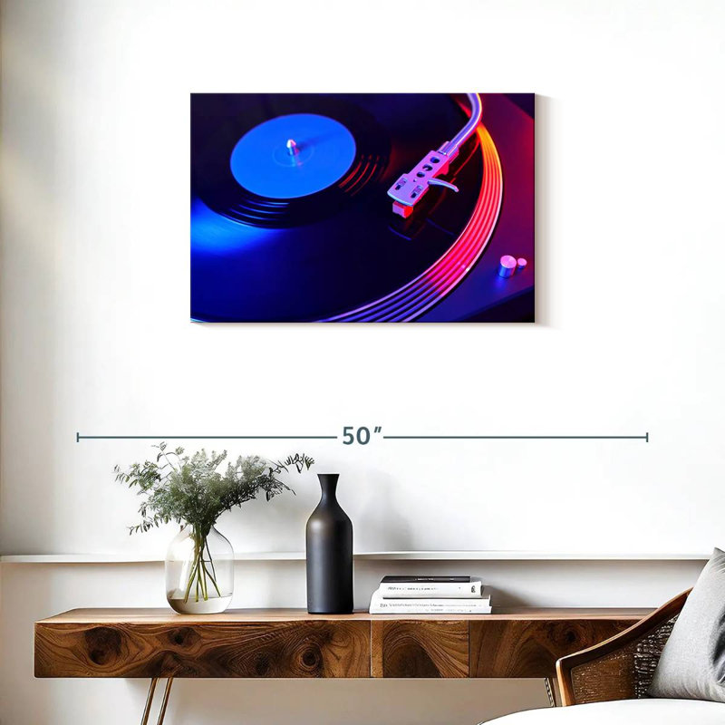 Platine tourne-disque Abarca, H 20 po x l 30 po