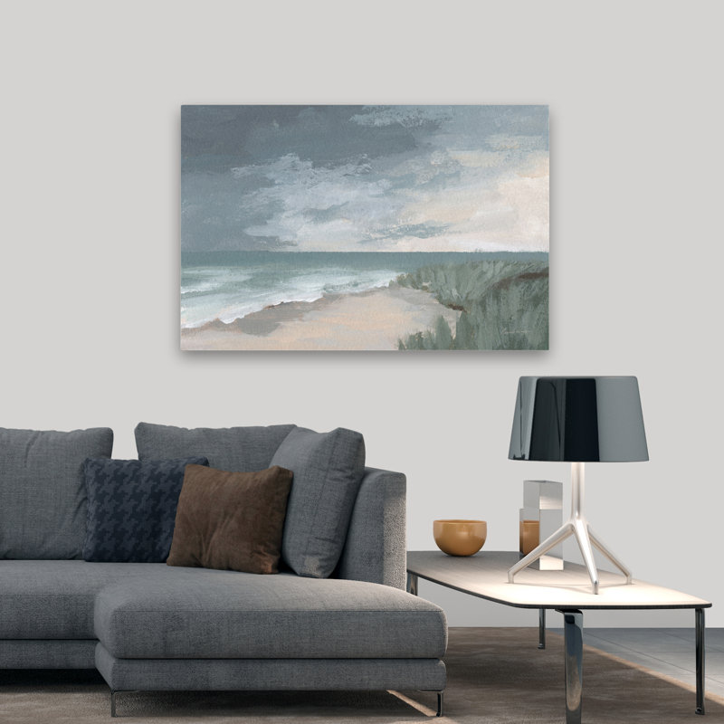 Vue sur la côte et la plage, H 48 po x l 32 po