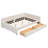 Full Size Upholstered Platform Bed with Linen Fabric, 2 Storage Drawers & Built-In USB, Beige-118775632