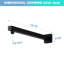 Bras de douche mural noir mat-126692914