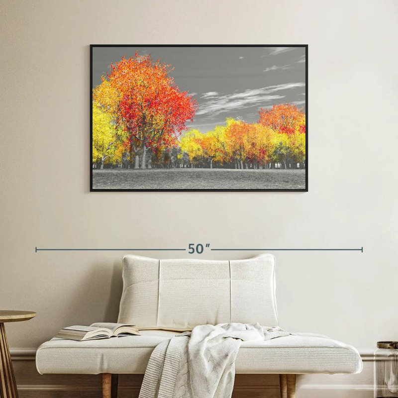 Paysage d'automne, H 27 po x l 40 po