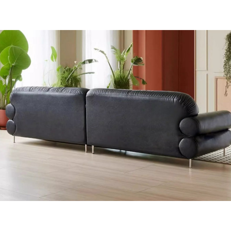 Canapé rétro simple, H 33,46 po x l 118,11 po x P 40,15 po, 5