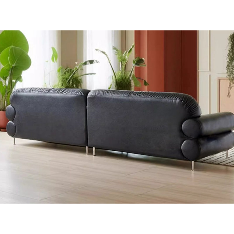 Retro Simple Sofa, 33.46" H x 125.98" W x 40.15" D, 5