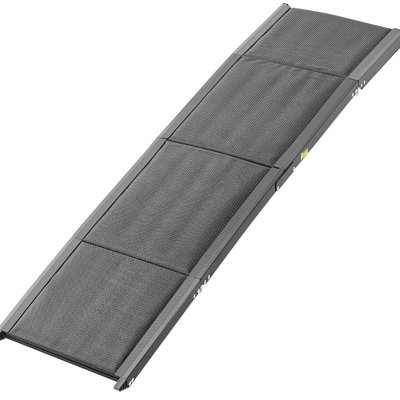 Folding Dog Ramp For Cars, 71 Inches In Length, 17 Width, Medium & Large Dogs Up To 250Lbs, Non-Slip Fabric, Portable Vehicles, 6063 Aluminum, 15S Quick Fold Ramp, 71" L X 17" W, Pet Dogs, Surface,