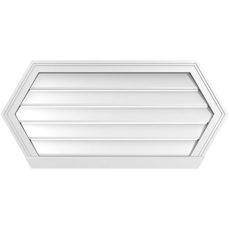 Évent horizontal fonctionnel à pignon en uréthane à surface horizontale Signature, H 18 po x l 38 po x P 2 po