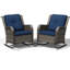 Chaise berçante d'extérieur en osier Reynaud (ensemble de 2)-716061332