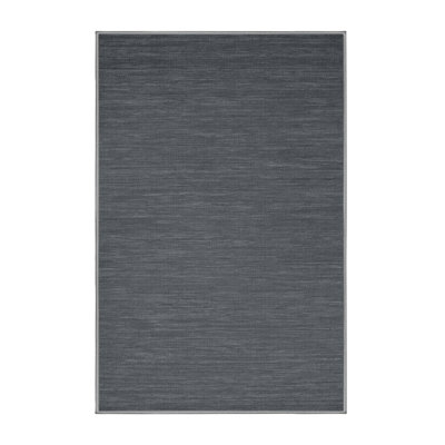 Machine Washable Solid Grey Area Rug