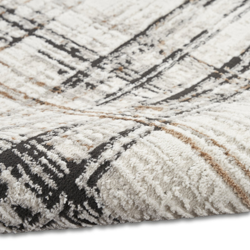 Tapis moderne ivoire Calvin Klein, Rectangle 7 pi 10 po x 9 pi 10 po