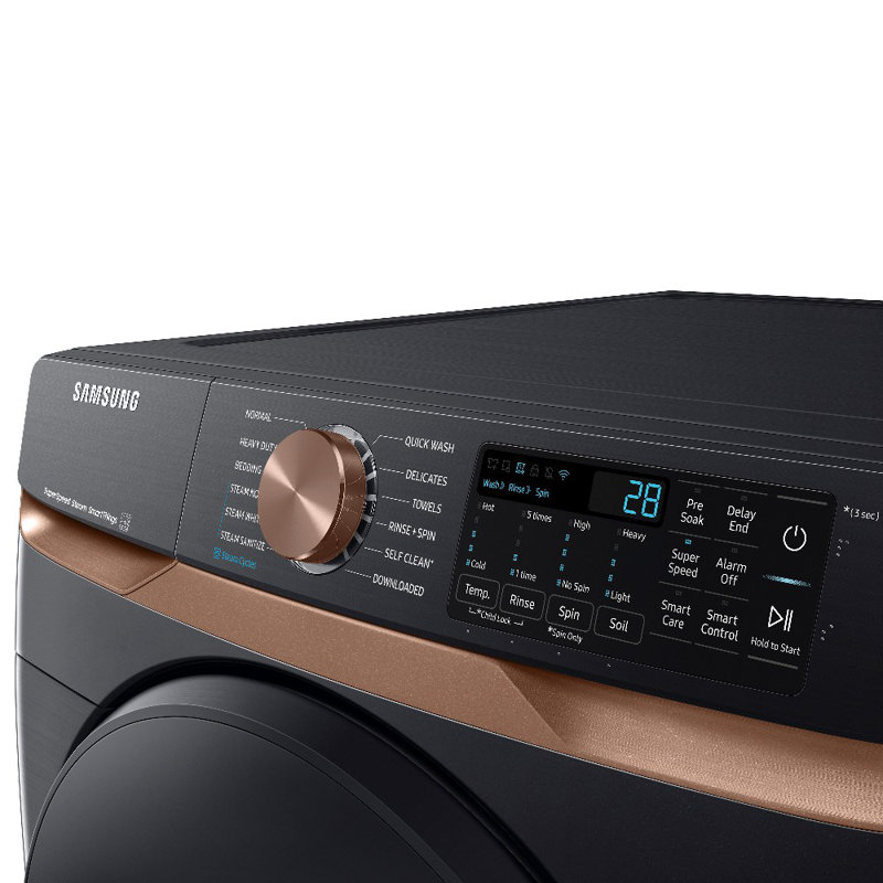 Samsung Front Load Washer, Brushed Black