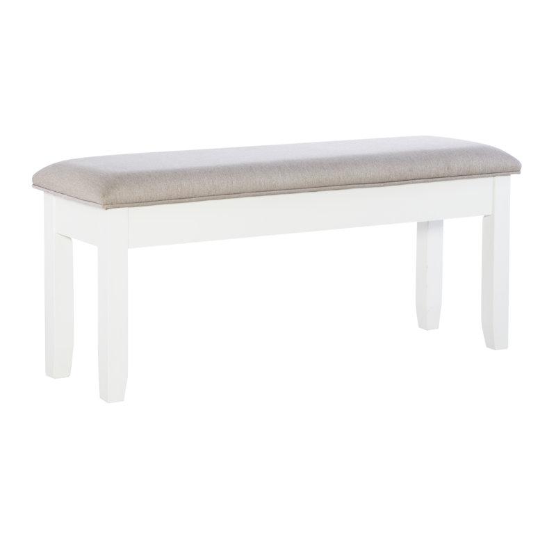Eltingville Polyester Upholstered Storage Bench, Light Gray