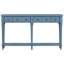 Console bleu marine avec 4 tiroirs et tablette ouverte By. Pin rétro de style rétro. Le plateau de table robuste peut supporter 220 lb, le tiroir 15 inférieur et 33 lb. Table fonctionnelle fonctionnelle. Instructions d'assemblage-130477665