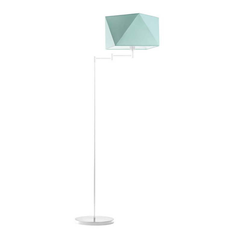 Glasper 163cm Swing Arm Floor Lamp, White, Mint