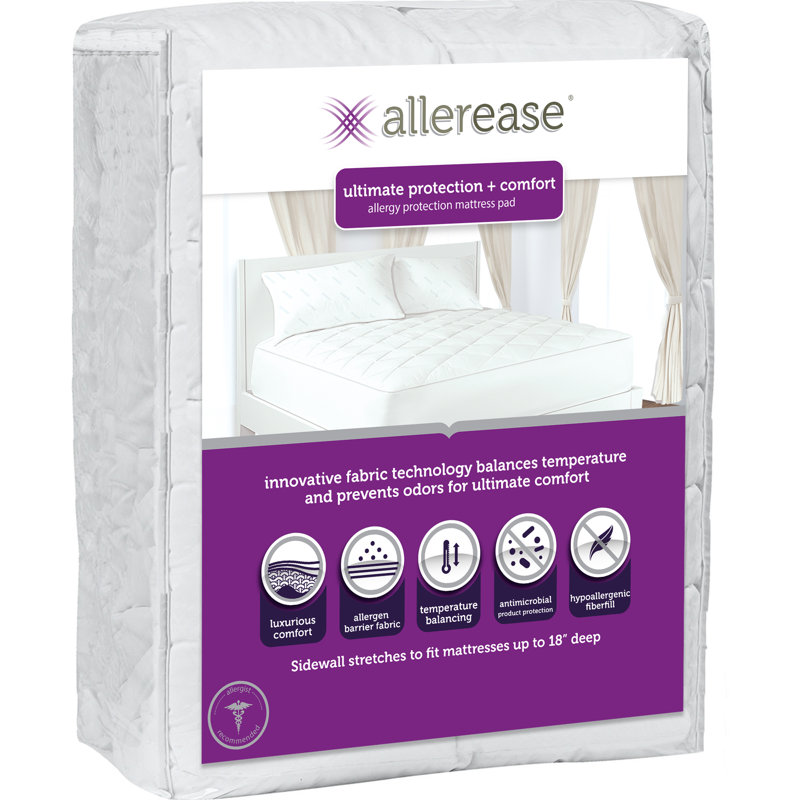 Protège-matelas en polyester ultime confort et protection contre les allergies, Simple