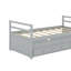 Lit simple avec tête de lit, pied de lit, lit gigogne et trois tiroirs-60965103
