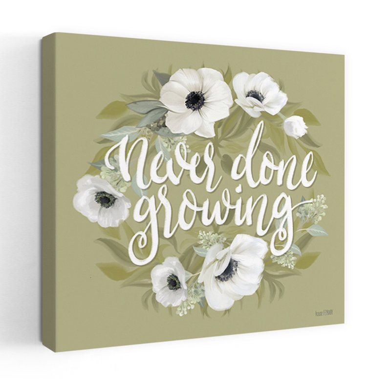«Never Done Growing», art floral contemporain, H 24 po x l 24 po