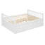Lit de jour double avec lit gigogne simple et tiroirs, blanc-1782352928