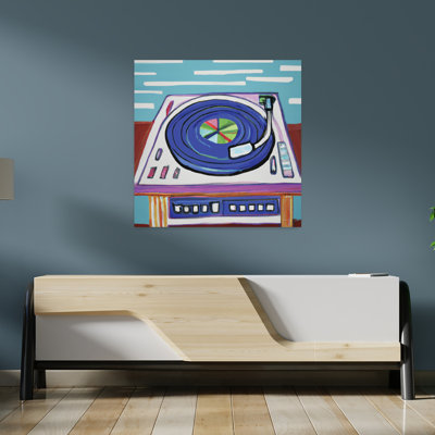 Groovy Turntable 1 Piece Wrapped Canvas Wall Art