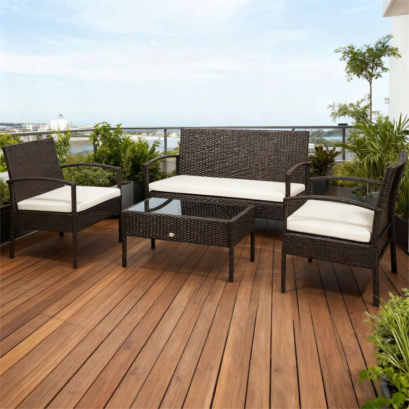 Ensemble de mobilier d'extérieur pour causeuse avec chaises