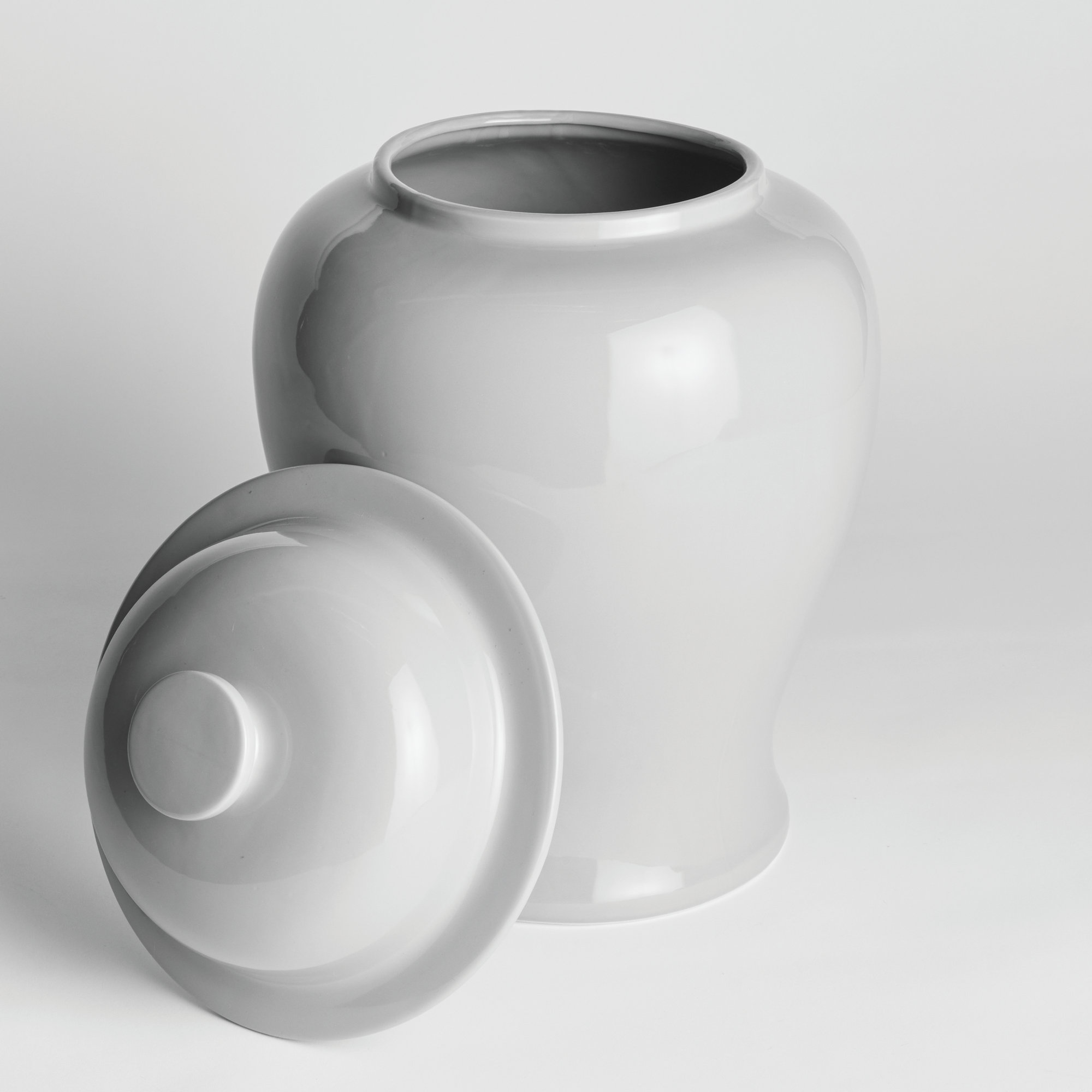 Ricki Ceramic Ginger Jar, 20.25", White