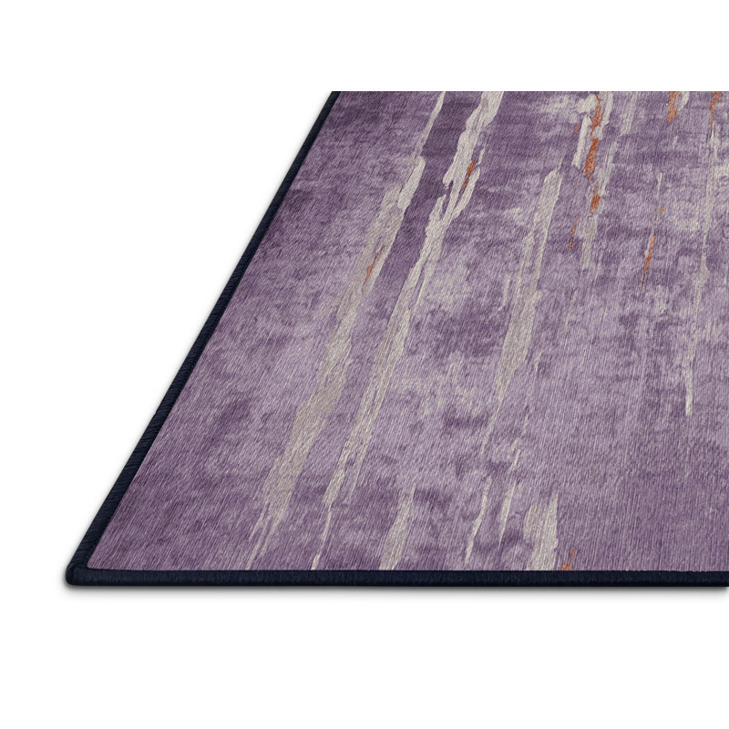 Tapis mauve lavable à la machine, Tapis de couloir 2 pi x 4 pi