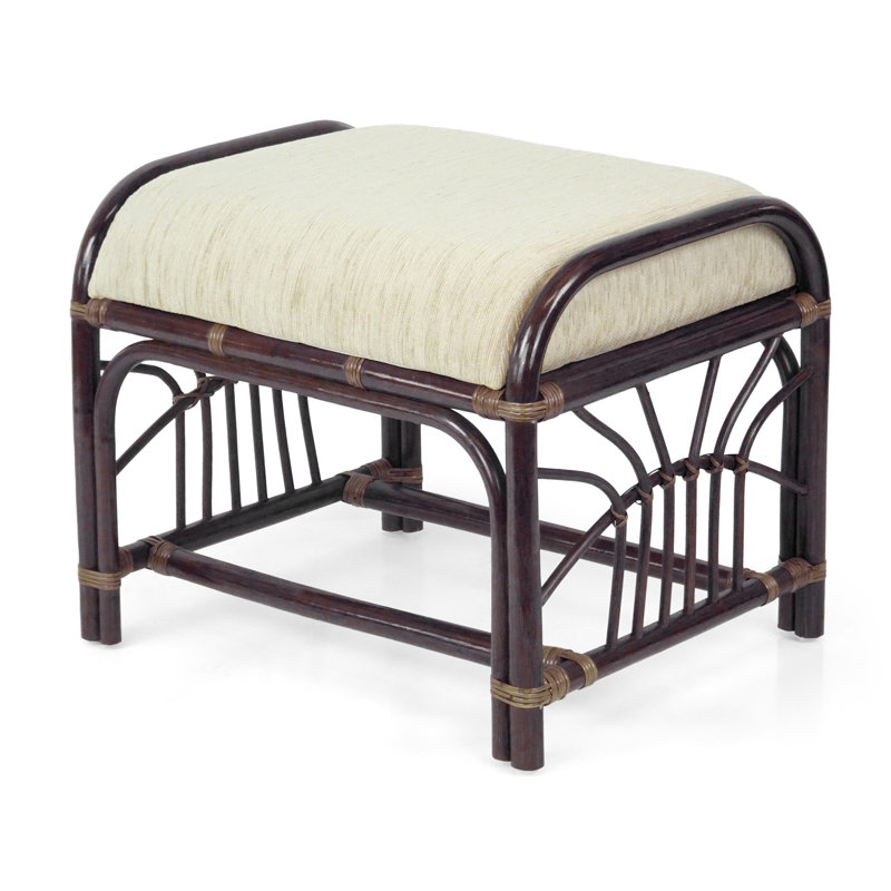 Eukleides Upholstered Ottoman, Dark Brown