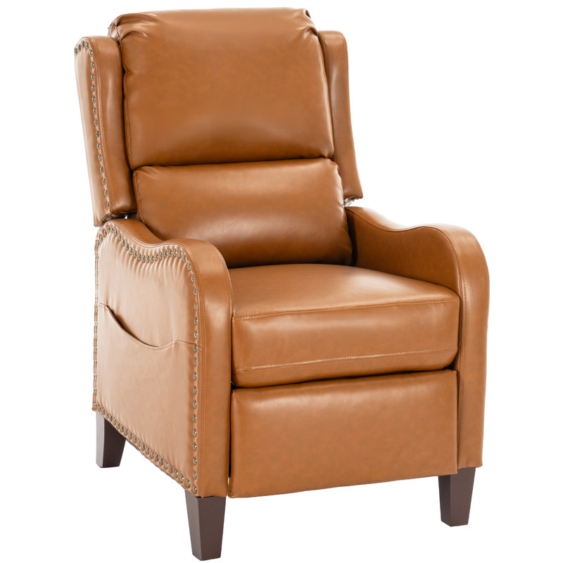 Fauteuil inclinable à pousser avec pédale allongée pour les utilisateurs de plus de 6 pieds, Set of 1, Camel