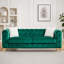 Canapé Chesterfield luxueux en velours avec détails capitonnés